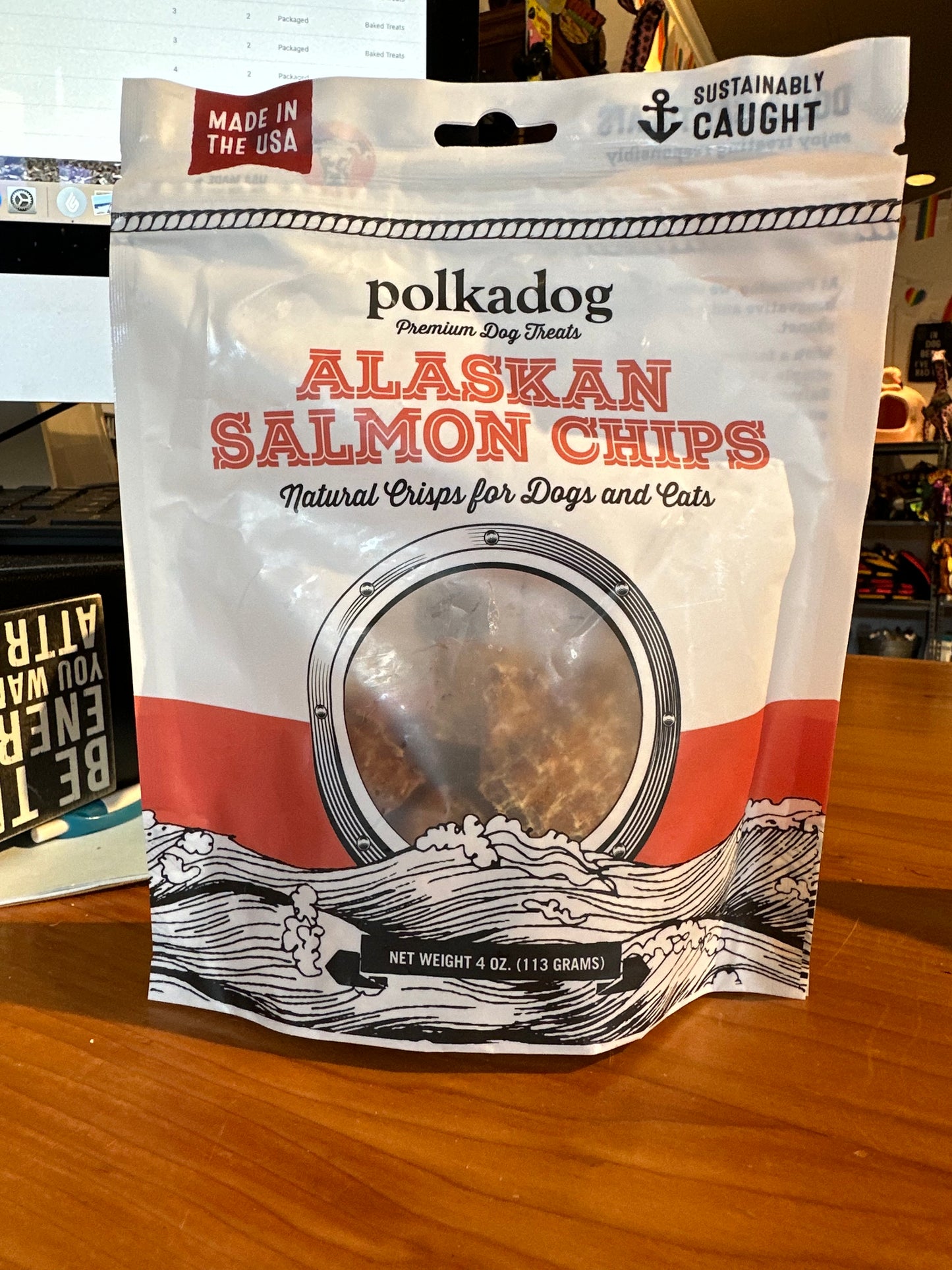 Polka Dog Bakery - Salmon Chips, 4oz