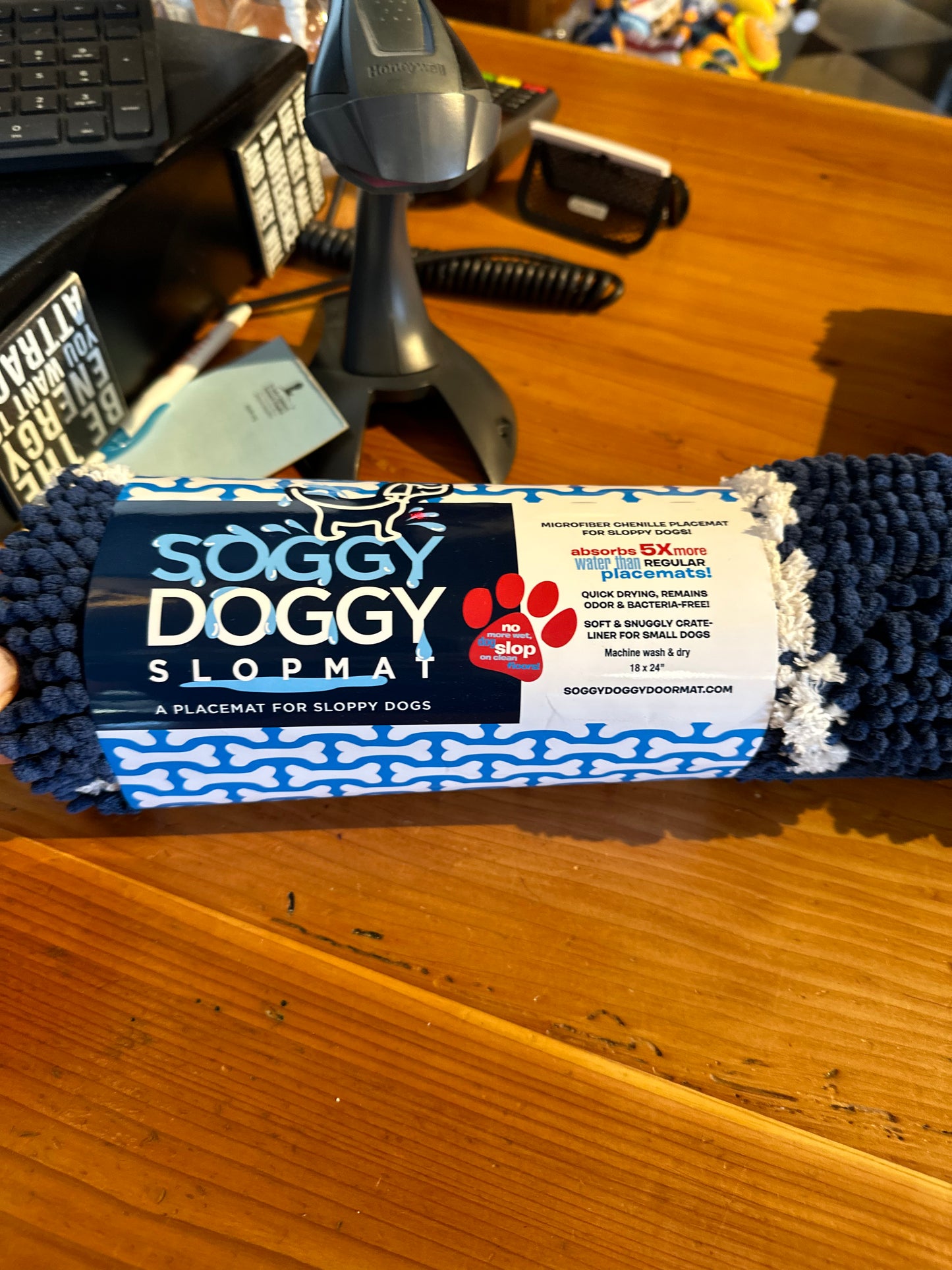 Soggy Doggy - Doormat - NAVY/OATMEAL
