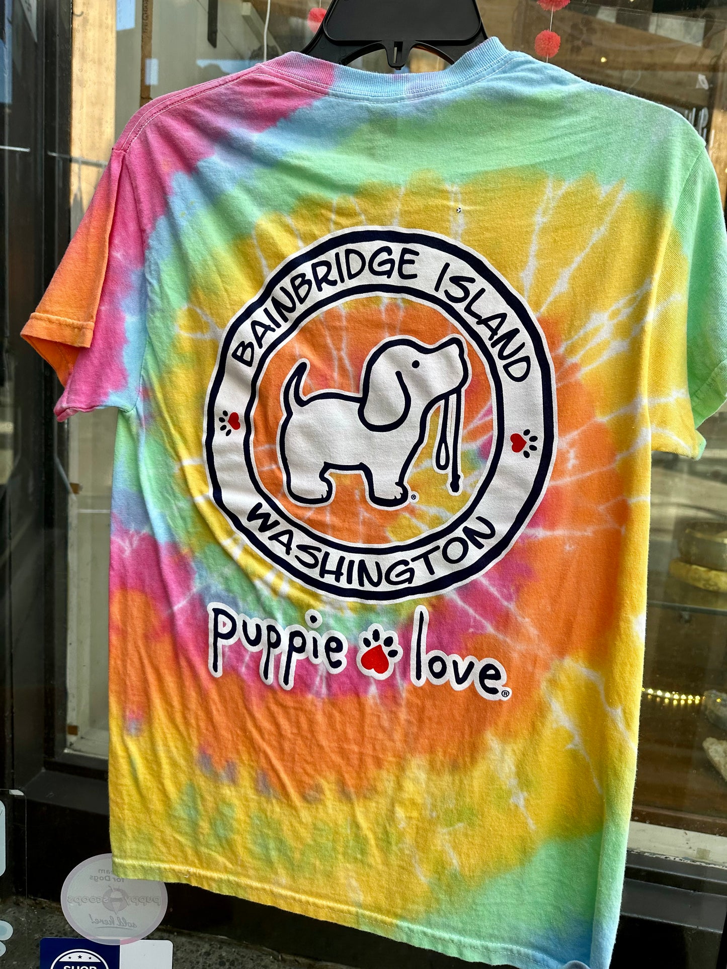 puppie love - Exclusive - Spiral Tie Dye - Short Sleeve T-Shirt - Aerial - 2X Large
