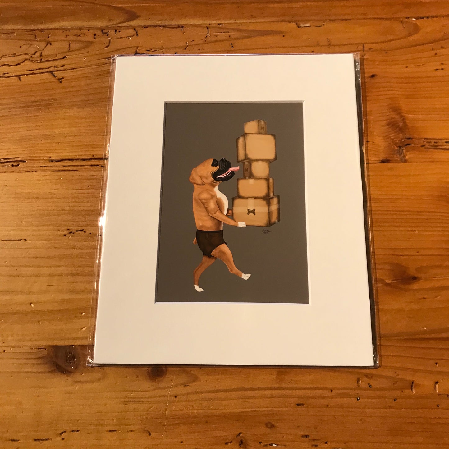 Panting Portraits Artwork - Boxer - Brown Boxer 5x7