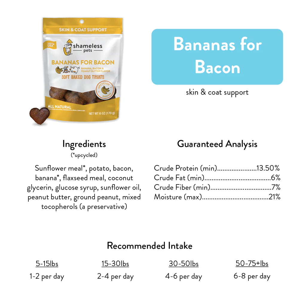 Shameless Pets - Dog - Bananas for Bacon - Soft Treats