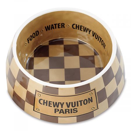 Haute Diggity Dog - Chewy Vuitton Checker Bowl