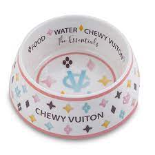 Haute Diggity Dog - Chewy Vuitton White Bowl